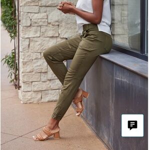 Spanx High Rise Cargo Joggers Stretch Twill Size Medium